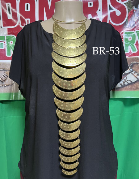 Concave Brass Hammered Necklace