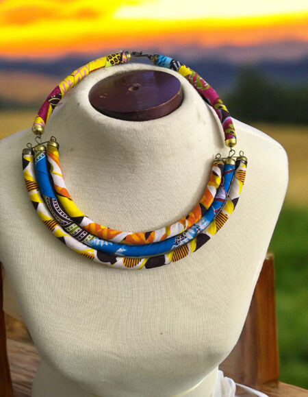 Multicolored 3-Ring Loop Necklace