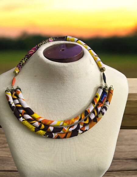 Multicolored 3-Ring Loop Necklace