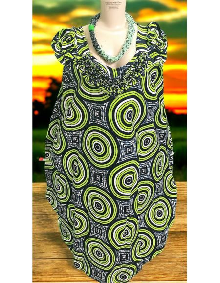 Ankara Chic Off-Shoulder Dress