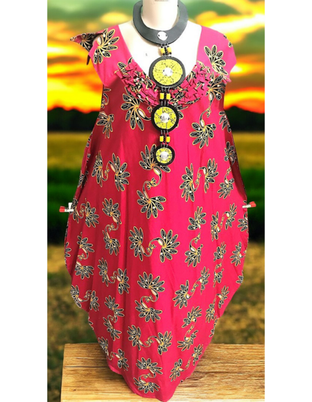 Ankara Chic Off-Shoulder Dress