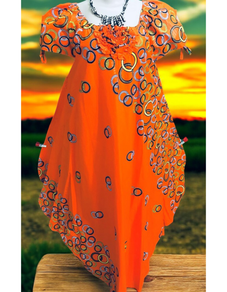 Ankara Chic Off-Shoulder Dress