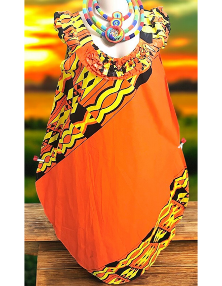 Ankara Chic Off-Shoulder Dress