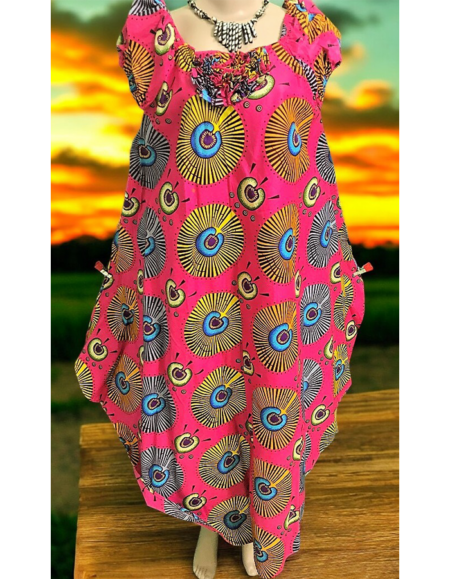 Ankara Chic Off-Shoulder Dress