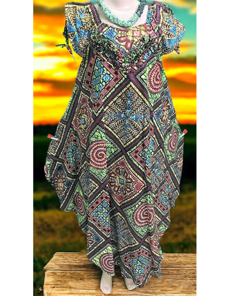 Ankara Chic Off-Shoulder Dress