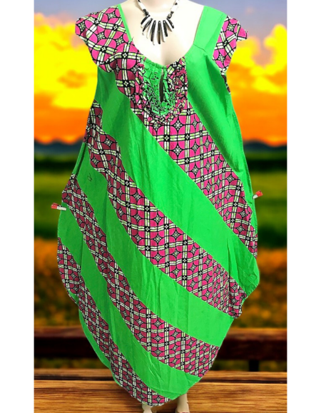 Ankara Chic Off-Shoulder Dress