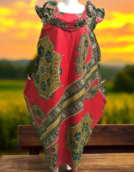 Ankara Chic Off-Shoulder Dress