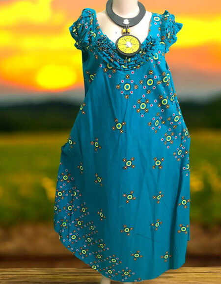 Ankara Chic Off-Shoulder Dress