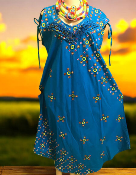 Ankara Chic Off-Shoulder Dress