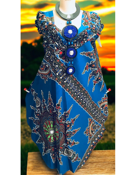Ankara Chic Off-Shoulder Dress