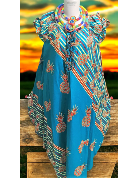 Ankara Chic Off-Shoulder Dress