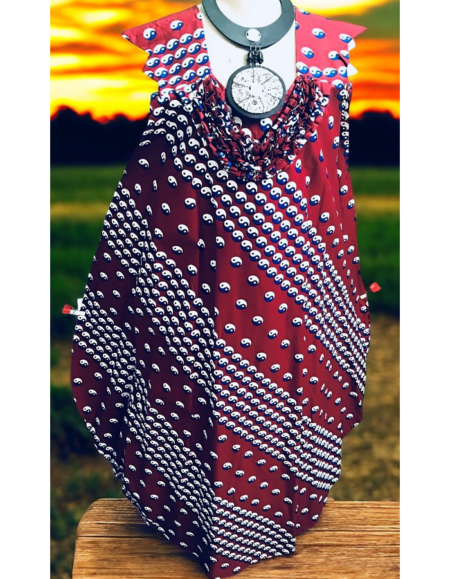 Ankara Chic Off-Shoulder Dress