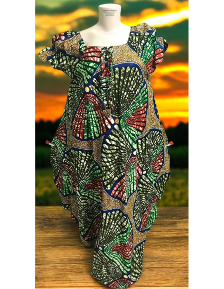 Ankara Chic Off-Shoulder Dress