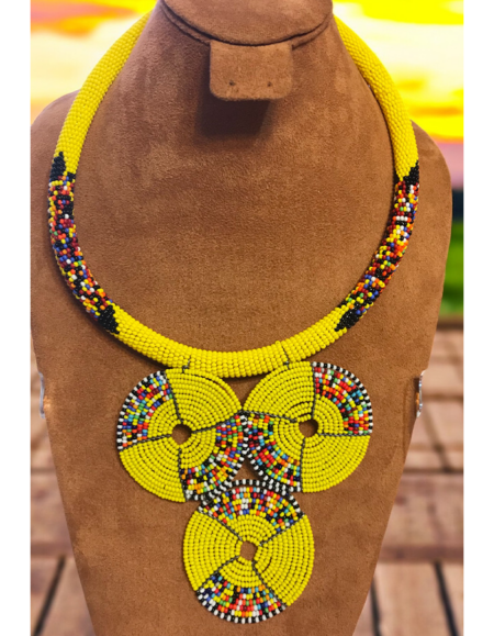 Maasai Beadwork Statement Necklace