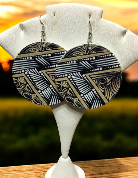 Circular Art Drop Earrings