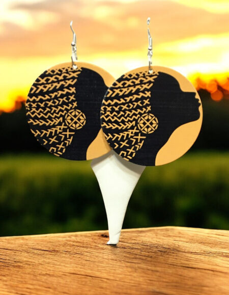 Circular Art Drop Earrings