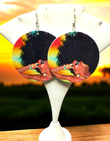 Circular Art Drop Earrings