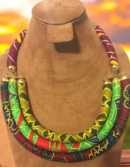 Multicolored 3-Ring Loop Necklace