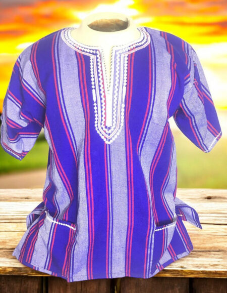 Traditional Plaid Dashiki Shirt