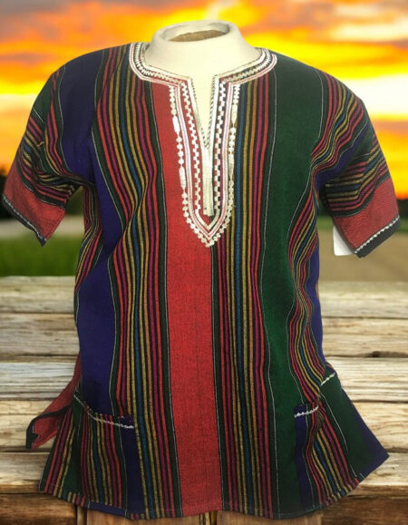 Traditional Plaid Dashiki Shirt