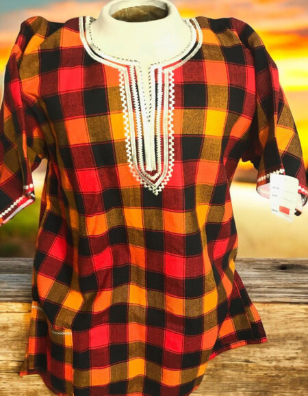 Traditional Plaid Dashiki Shirt
