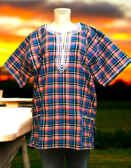 Traditional Plaid Dashiki Shirt