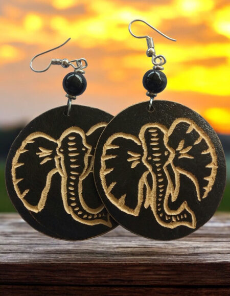 Ebony Elephant Earrings