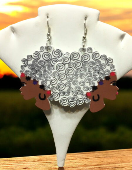 Afro Art Drop Earrings