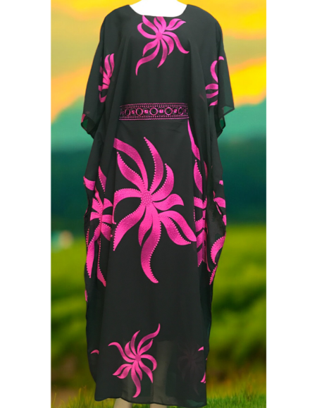 Vibrant African Print Kaftan Dress