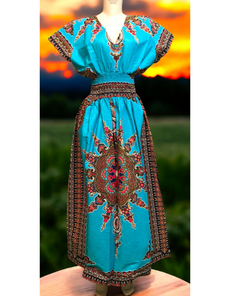 Elastic Kaftan Dress