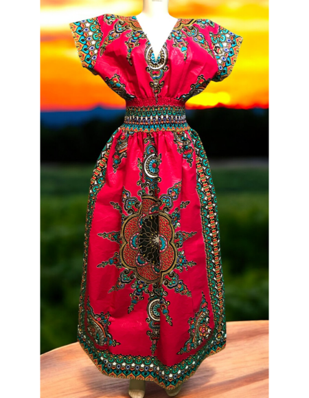 Elastic Kaftan Dress