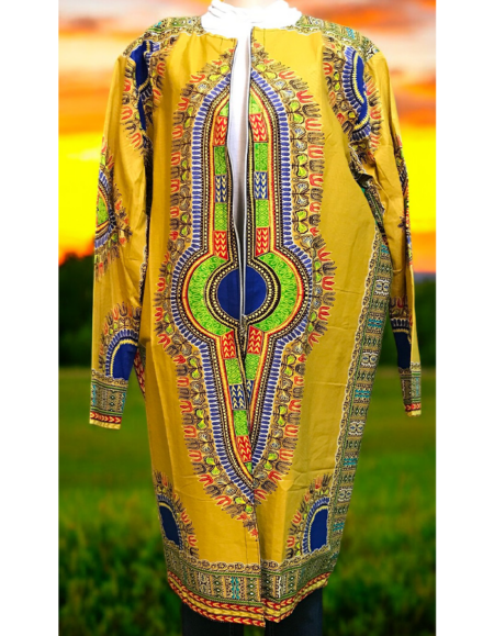 Vibrant Dashiki Kimono