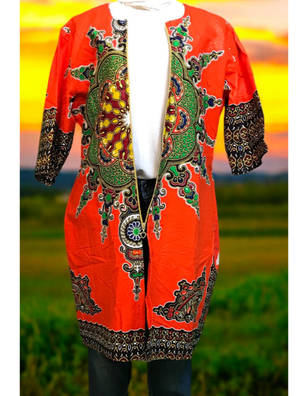 Vibrant Dashiki Kimono