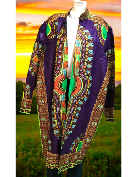 Vibrant Dashiki Kimono