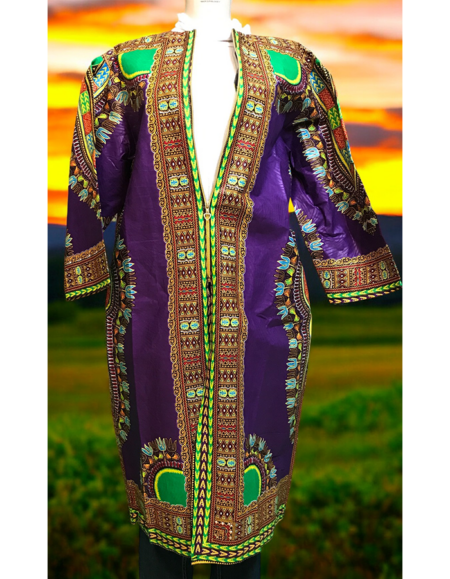 Vibrant Dashiki Kimono