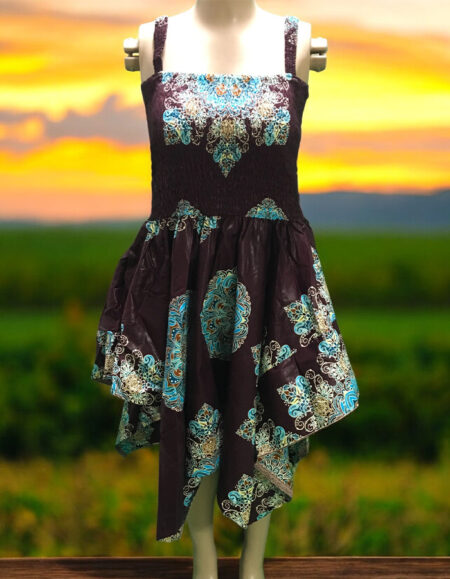 Off-Shoulder Ankara Kaftan Dress