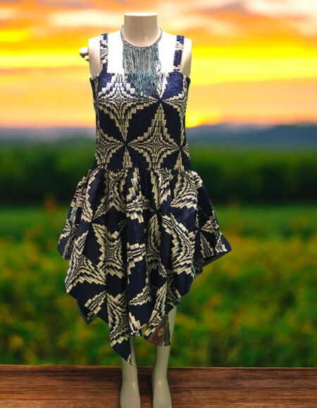 Off-Shoulder Ankara Kaftan Dress