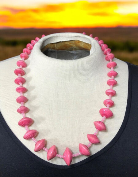 Recycled Paper Bead Necklace