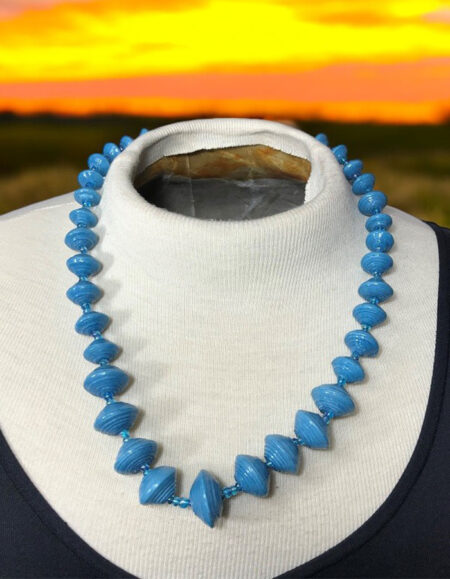 Recycled Paper Bead Necklace