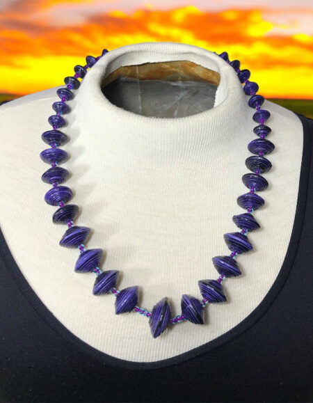 Recycled Paper Bead Necklace