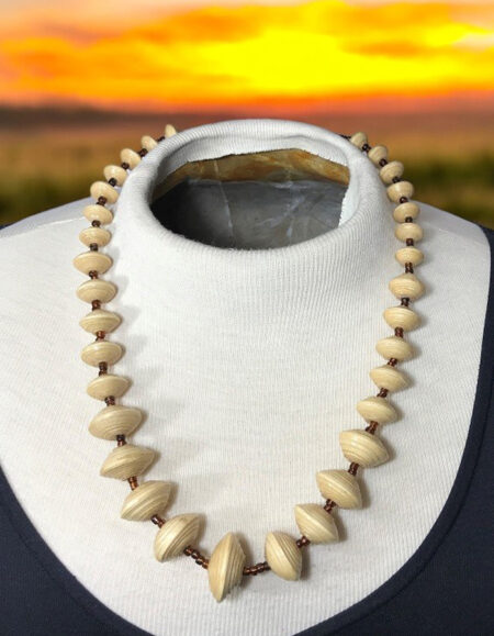 Recycled Paper Bead Necklace