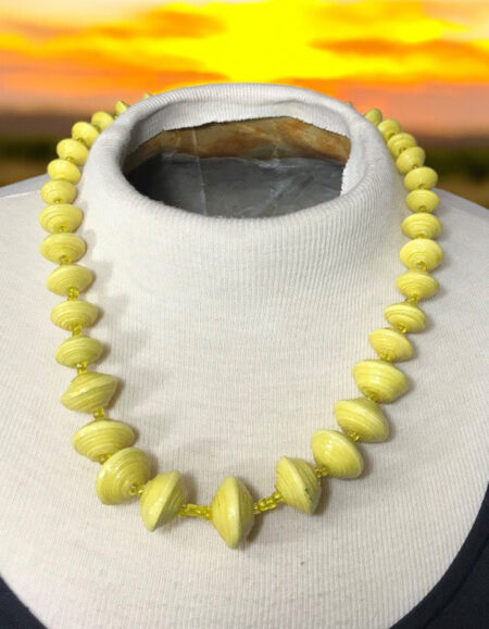 Recycled Paper Bead Necklace