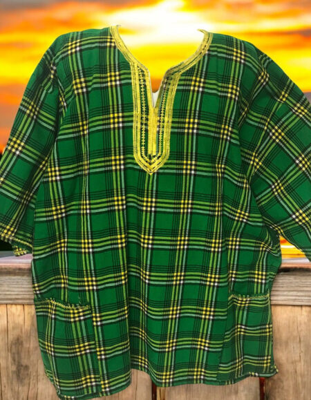 Traditional Plaid Dashiki Shirt