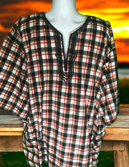 Traditional Plaid Dashiki Shirt