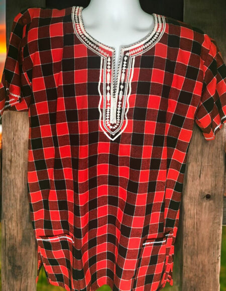 Traditional Plaid Dashiki Shirt