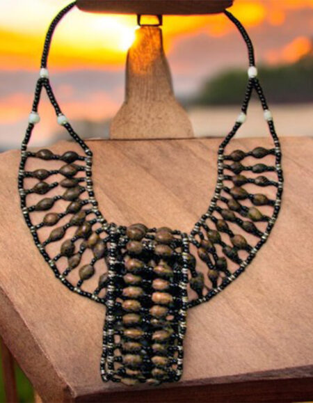 Handcrafted African Beaded Statement Necklace