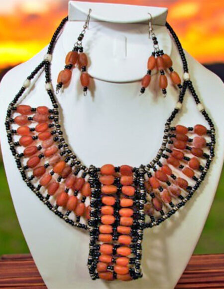 Handcrafted African Beaded Statement Necklace