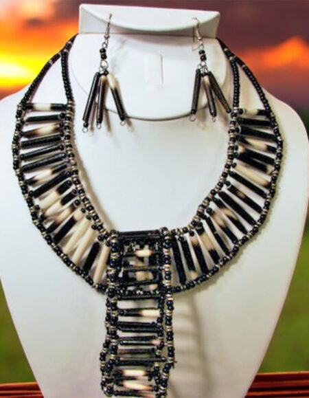 Handcrafted African Beaded Statement Necklace