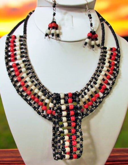 Handcrafted African Beaded Statement Necklace