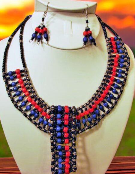 Handcrafted African Beaded Statement Necklace